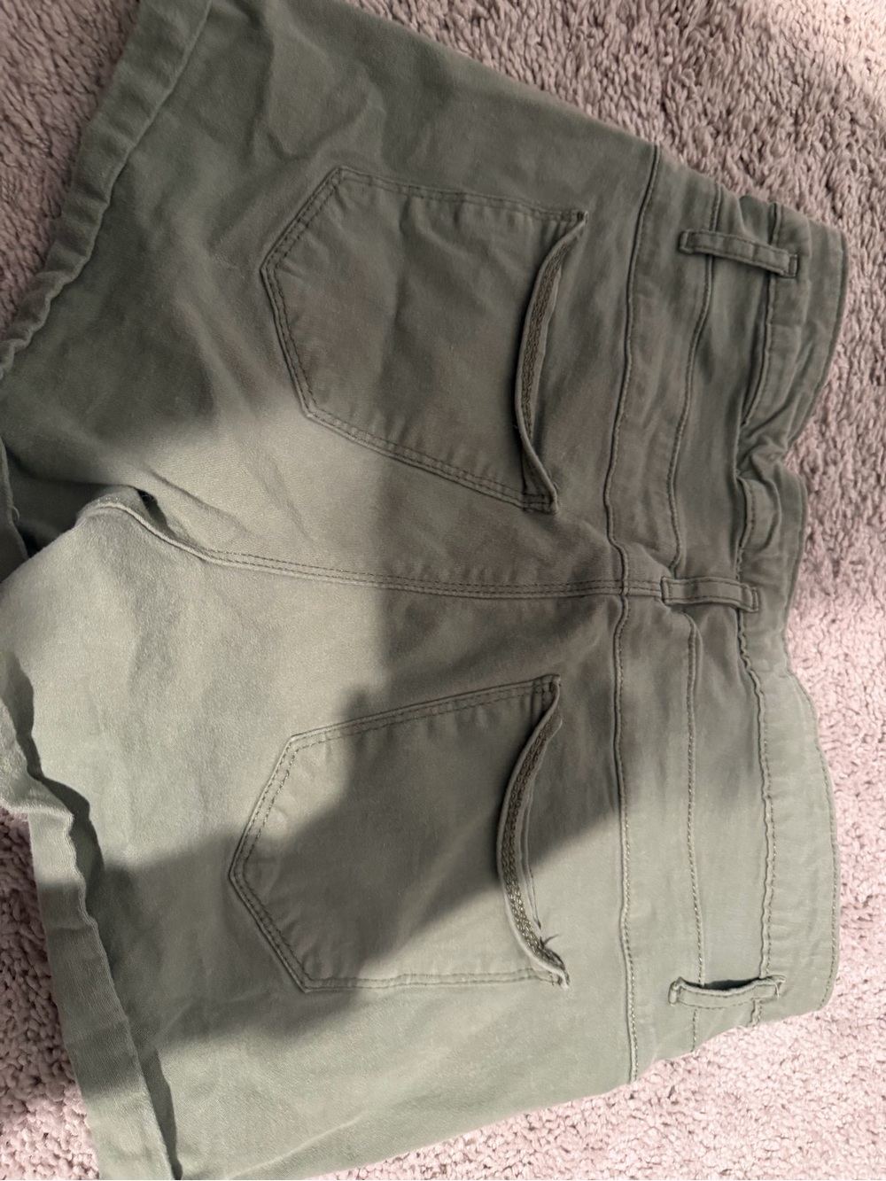 refuge Olive Green High-Rise Jean Shorts